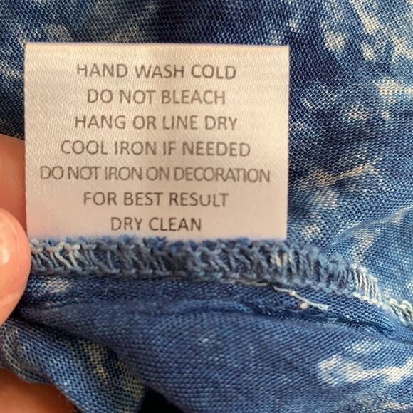 NWT Rampage blue tie dyed flowy off shoulder top - Picture 10 of 10